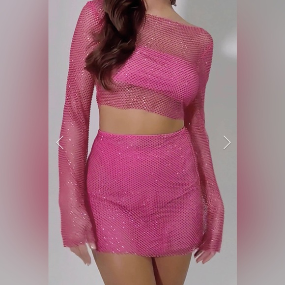 Pink mesh set - Picture 2 of 4
